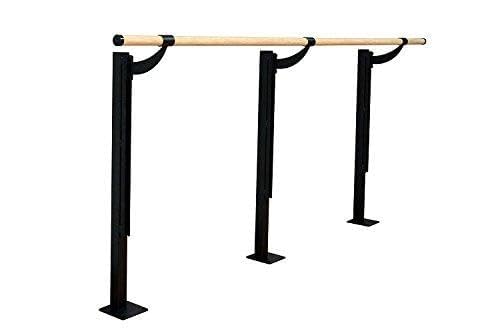 Vita Vibe - USA Made - Traditional Wood Single Adjustable Height Floor Mount Ballet Barre - Stretch/Dance Bar - 4 FT - 40 FT