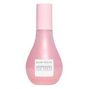 Glow Recipe Niacinamide Dew Drops Face Serum – Hydrating Korean Skincare & Illuminating Makeup Primer for Dewy, Glass Skin – Hyaluronic Acid Serum for Face Brightening, Plumping & Highlighting (80ml)