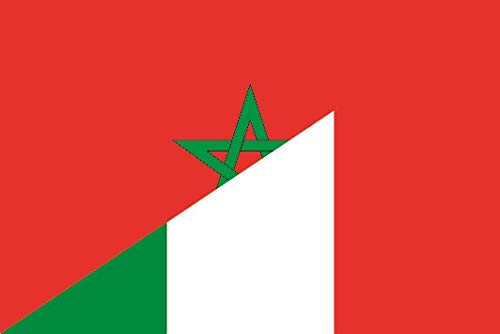 U24 Adesivo Bandiera Marocco Italia 8x5 cm Auto Sticker