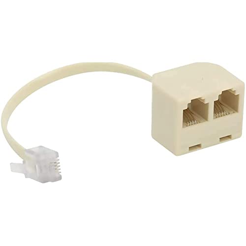 Movilideas   Duplicador de Línea Telefónica Con Cable Bifurcador RJ11 | Adaptador Doble Splitter 6P4C Para Teléfono