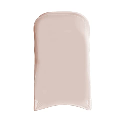 Your Chair Covers - 6 Pack Stretch Spandex Folding Chair Cover Blush #TOP3