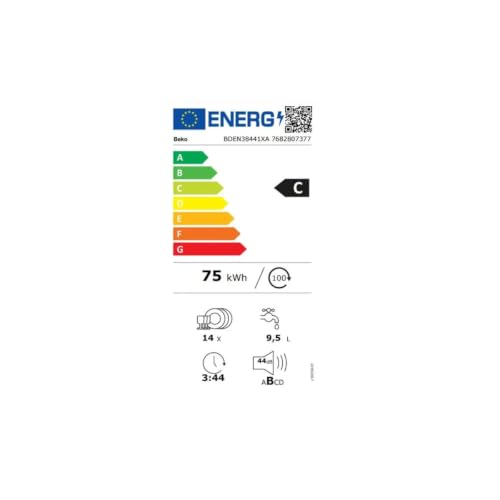 Lave-vaisselle 60cm 14couverts 44db - BDEN38441XA