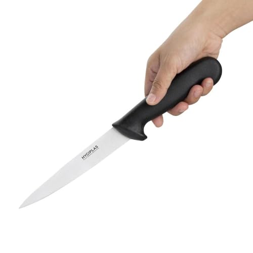 Hygiplas Fillet Chef Knife Black 16cm - Stainless Steel Sharp Blade, Corrosion and Rust Resistant, Dishwasher SafeC266 - Image 3