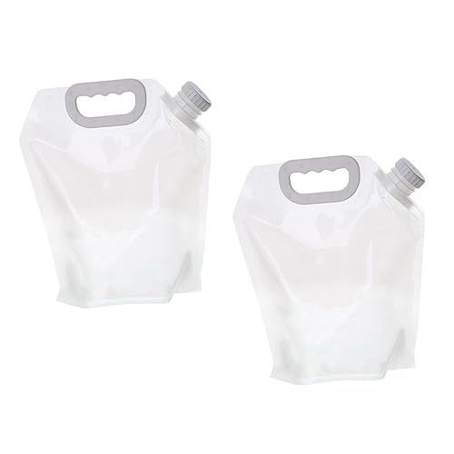 DECHOUS 1set Foldable Water Bag Portable Outdoor Water Pouch for Camping Hiking and Emergency Storage Durable and Space Saving Design with Handle 2pcs