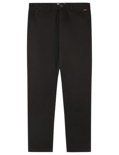 Pantalon uni homme de type chino slim noir Springfield taille 46 en coton stretch