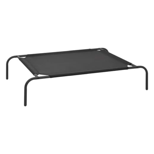 vidaXL Cama de Perros Elevada Negra Talla S Textilene Accesorios de Mascotas