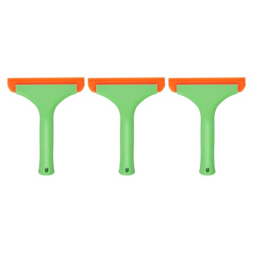 Image of HARFINGTON 3pcs Squeegee 6 Inch Length Auto Water Blade Shower Squeegee with Non-Slip Handle for Windshield Window Cleaner Glass Door, Green