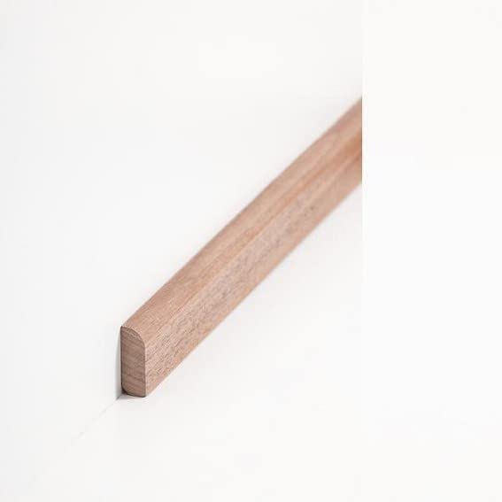 PROVISTON - Listón de cubierta de madera maciza, 8 x 22 x 2000 mm, madera maciza de nogal para pegar, sujetar, atornillar y clavar, rodapié de 10 metros, 5 unidades