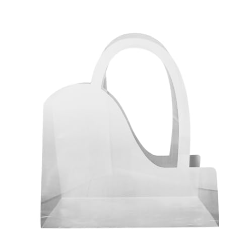 Image of OasisTransparent Gift Bag, 10pcs, Foldable, Empty, Decorative, Reusable, 30x35 cm, Multipurpose Birthday, Anniversary, Wedding, Return Gifts Hamper Packaging Transparent Curvy Bag