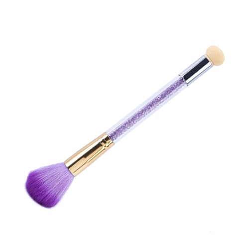 VICASKY Dual Heads Nail Sponge Brush Manicure Tool with Rhinestone Handle for Gradient Nail Art Design and Glitter Application Salon Nail Sponge Pen