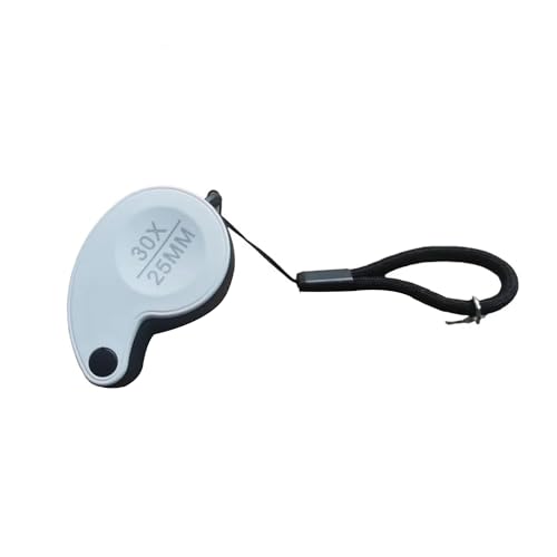 25 mm Çap 30x Büyütme El Tipi Plastik Led Işıklı Mini Büyüteç - AL4372