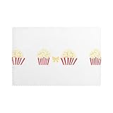 Juego de 6 manteles individuales de 30,5 x 45,7 cm con estampado de palomitas de maíz de YYHHAOFA – gruesos, resistentes, para comedor, cocina, hotel, hogar y decoración de banquetes