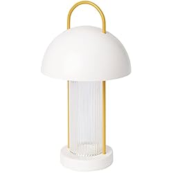 Lamparas Exterior Ikea IKEA SOMMARLÅNKE Lámpara de mesa LED decorativa, 33 cm, cristal amarillo/funciona con pilas para exteriores