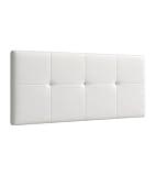 CAMBIA TUS MUEBLES CTM® - Cabecero Jensen Tapizado en Polipiel para Cama Individual de 105 cm en Color Blanco