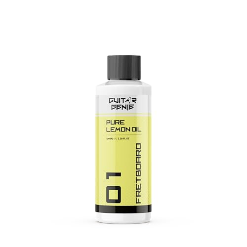 Guitar Genie - Lemon Oil - Guitar Fretboard Oil - Removes Dirt Grease Build Up from Instrument - Conditions to Resist Dryness - 100ml
