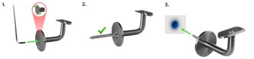 Pasamanos de pared de acero inoxidable Sellon24 con rosca FlowDrill 7