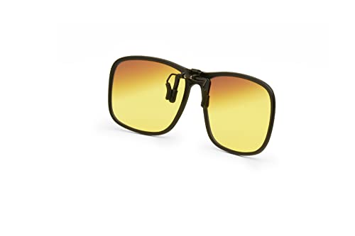 Image of NIGHTBIRDS Clip-on Night Driving Glasses - NightFlyer CL Matte Black with Dual-Zone Anti-Glare Lens Technology for Men, Women, One-Size