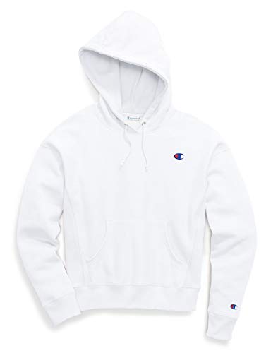 Champion Life Women's Reverse Weave Pullover Hood Sweater, White