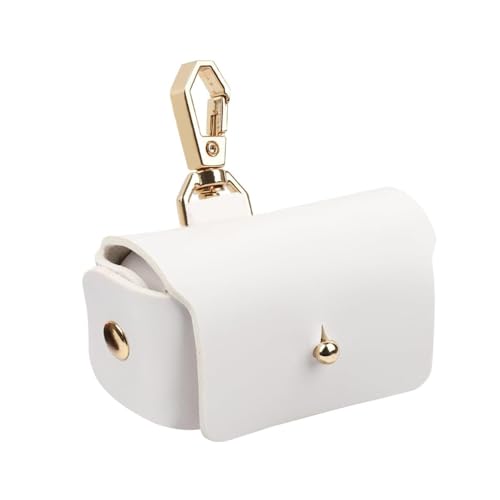 Sarini Ehering-Aufbewahrungstasche, Lederhalfter, Ehering-Tasche, Haustier-Hund, Ehering-Box, Weiß