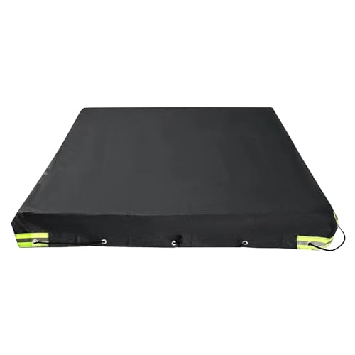 Remorque Bâche, 214 X 122 X 13cm Housse De Remorque De Voyage, 420D Oxford Anti-UV Bâche Plate Coupe-Vent Bâche avec Corde pour Remorques De Transport De Véhicules