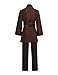 Mayerilby Knight Costume Adult Halloween Costume Tunic Hooded Robe For Men(Coffee, L)