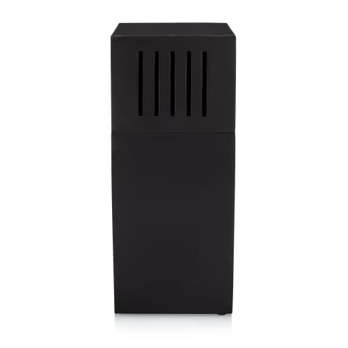 Essentra Home Toothbrush Holder With Lid, Elegant Matte Black Bathroom Toothbrush & Toothpaste Organizer – Matte Black Collection #TOP3