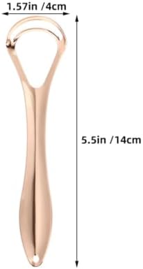 Tongue Scraper Oral Cleaner Dual Layer 4pcs Stainless Steel - 1