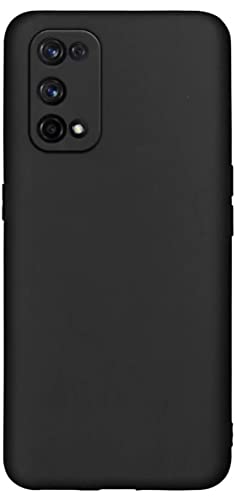Image of Mobile Back Cover Case for Realme X7 Pro (Silicone Case|CameraProtection|Black SC1510)