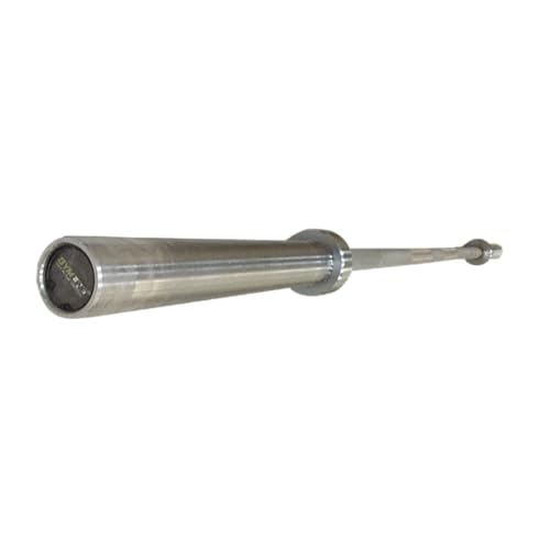 Image of Olympic Barbell Bar 7 feet| Weight Bar for Weightlifting, Powerlifting, CrossFit, Gym Home Exercises rod (49mm Outer Diameter) For 2 inch Plates with Barbell Clamps (Olympic Barbell 7 ft- Silver)