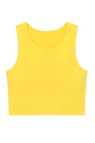 Lilax Girls' Double Lined Sleeveless Basic Crop Tank Top