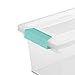 Sterilite 19628604 Medium Clip Clear Storage Box With Latched Lid - 11
