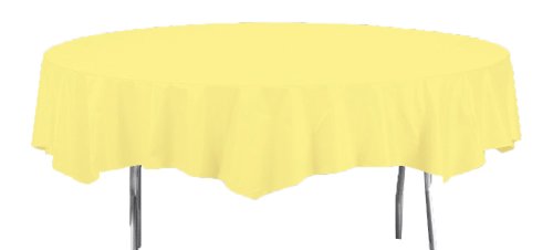 Nappe octogonale papier jaune doré PC923266 étanche pour table fête