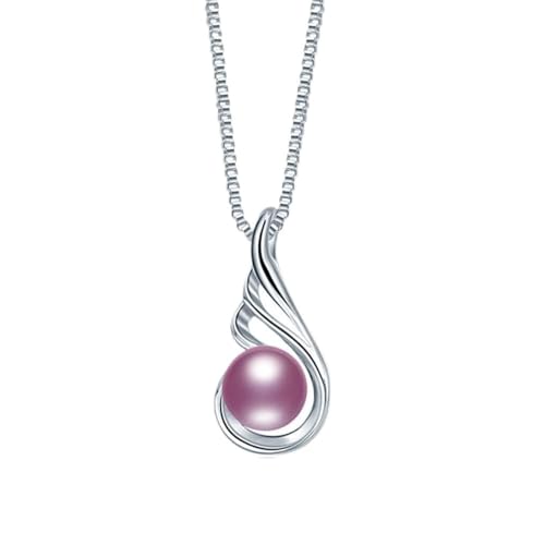 Collier perles de culture d'eau douce pendentif aile argent 925 femme