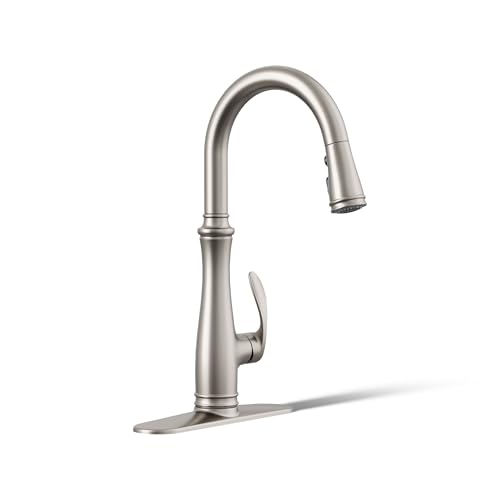KOHLER K-560-VS Bellera Pull Down Kitchen Sink Faucets, Kitchen Faucets with Pull Down Sprayer,...