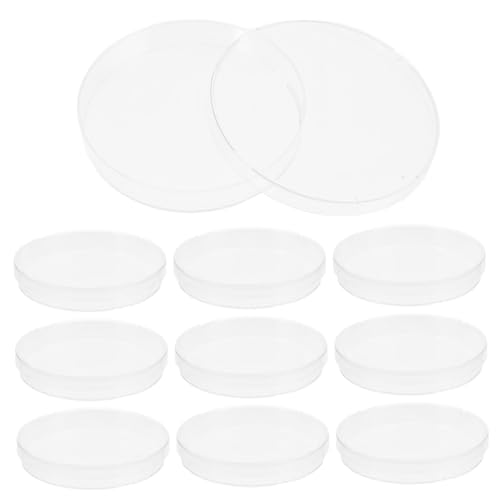 Ciieeo 20pcs Petri Dishes Lids 90mm Lab Equipment for Cell Culture Biology Research