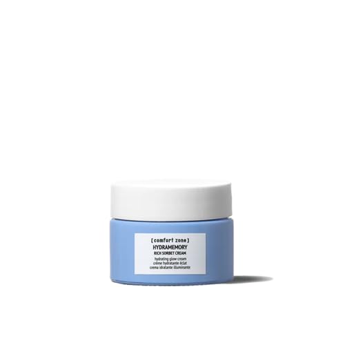 [ comfort zone ] Hydramemory Rich Sorbet Cream, Intense Hydration Face Moisturizer, Brightens, Smooths, Climate Adaptive, Vegan, Prickly Pear, Hyaluronic Acid, Dehydrated Skin, Mini Travel, 1.01 Fl Oz