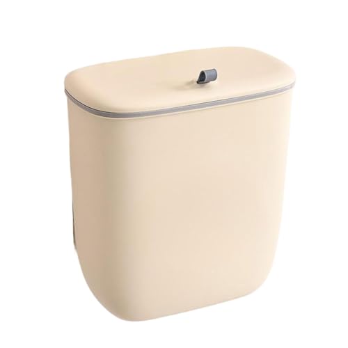 PBDEIOEOE Papelera para dormitorio, 1 cubo de basura colgante de plástico sin perforar for uso flexible en cualquier habitación.(12L)