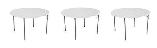 Table Haute Pliante Lifetime à Vie 280064 Table - 121.8x62.5x73.6 Cm Blanc Granite Table Pliante Exterieur