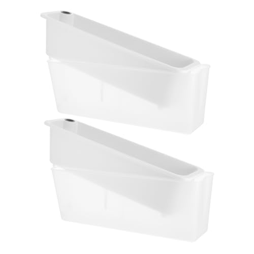 iplusmile 2 Piezas Jardinera Rectangular Autorriego Ultrafino para Alféizar Plástico Resistente para y Patio Control Automático de Humedad para Plantas y Verduras