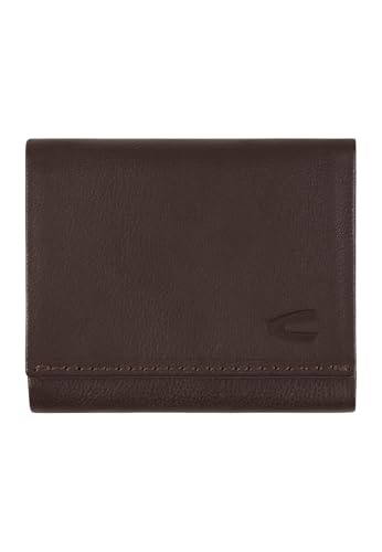 Porte-monnaie Atlanta camel active cuir marron foncé petit portefeuille