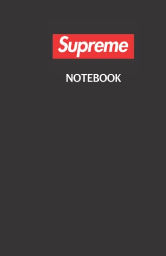 Designer Notebook: Supreme Box Logo Black