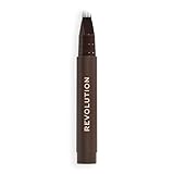 Revolution Beauty London Instant Brow Hair Pen, Precision Applicator for Hair-Like Strokes, Long-Lasting Eyebrow Pen, Dark Brown, Vegan & Cruelty-Free, 0.06 fl oz