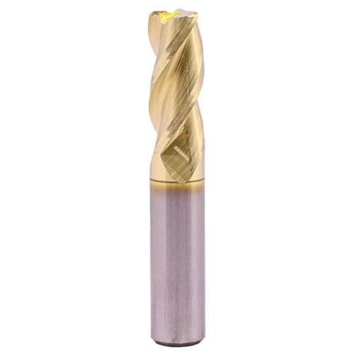 Image of 1 /2 inch 3 Flute Solid Carbide - 0.06 inch Corner Radius End Mill - ZrN Coated | For milling Aluminum, 37 Degree Helix, 1 /2 inch Cutting Diameter, 1 /2 inch Shank Diameter, 1-1 /4 inch Length of Cut, 3 inch Overall Length
