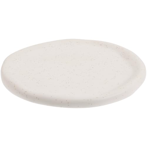TOYANDONA Bandeja Cerámica Decorativa para Joyas y Anillos Plato Versátil Blanco Diseño Elegante y Duradero para Cocina y Hogar