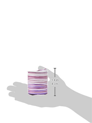 PRÄSENT C.E. Pattberg Raffia-Multicolour Bastband Flieder-rosa-weiß, 50 m Geschenkband zum Einpacken, 5-strängiges Bastelband für Geschenke, Zubehör zum Dekorieren & Basteln