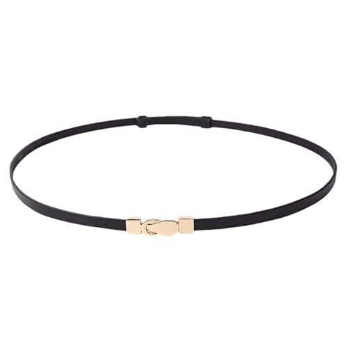 Skinny Belts, Ladies Belt Skinny Gold Buckle Thin Leather Waistband Simple Women' Waist Belts