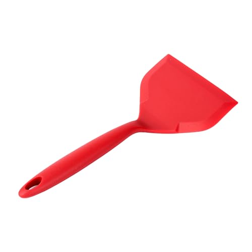 Spatule à Pâte, Rouge, Spatule à Pâte, Pizza, Spatule à Pizza, Grattoir à Pâte, Grattoir Flexible pour Pâte à Pizza, Spatule Antiadhésive, Silicone, Passe au Lave-Vaisselle, pour Cuisine et Pâte à