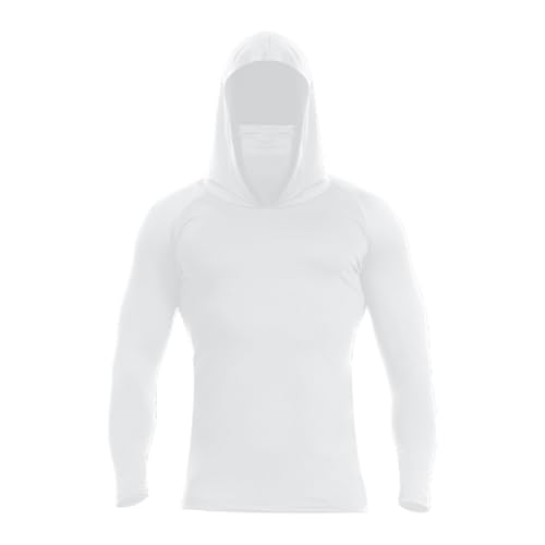 Men UPF 50+ Sun Protection Breathable Long Sleeve T Shirt Workout T-Shirts with Hood