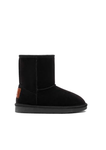 B&W Break&Walk Botas Australianas Logo Water Repellent Negro B&W - Botas Australianas mujer y niña con forro polar (Negro/Talla 39) B&W Break&Walk Botas Australianas Logo Water Repellent Negro B&W - Botas Australianas mujer y niña con forro polar (Negro/Talla 39)