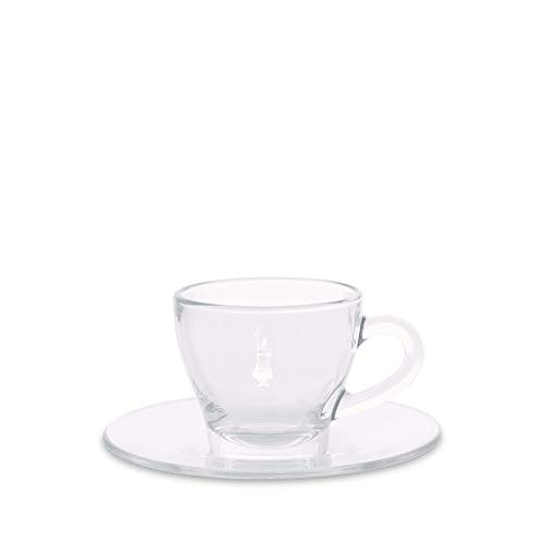 Miniatura 2 de Bialetti Dcrast0007 - Juego De 2 Tazas De Capuchino Institucionales Con Platillo , Cristal